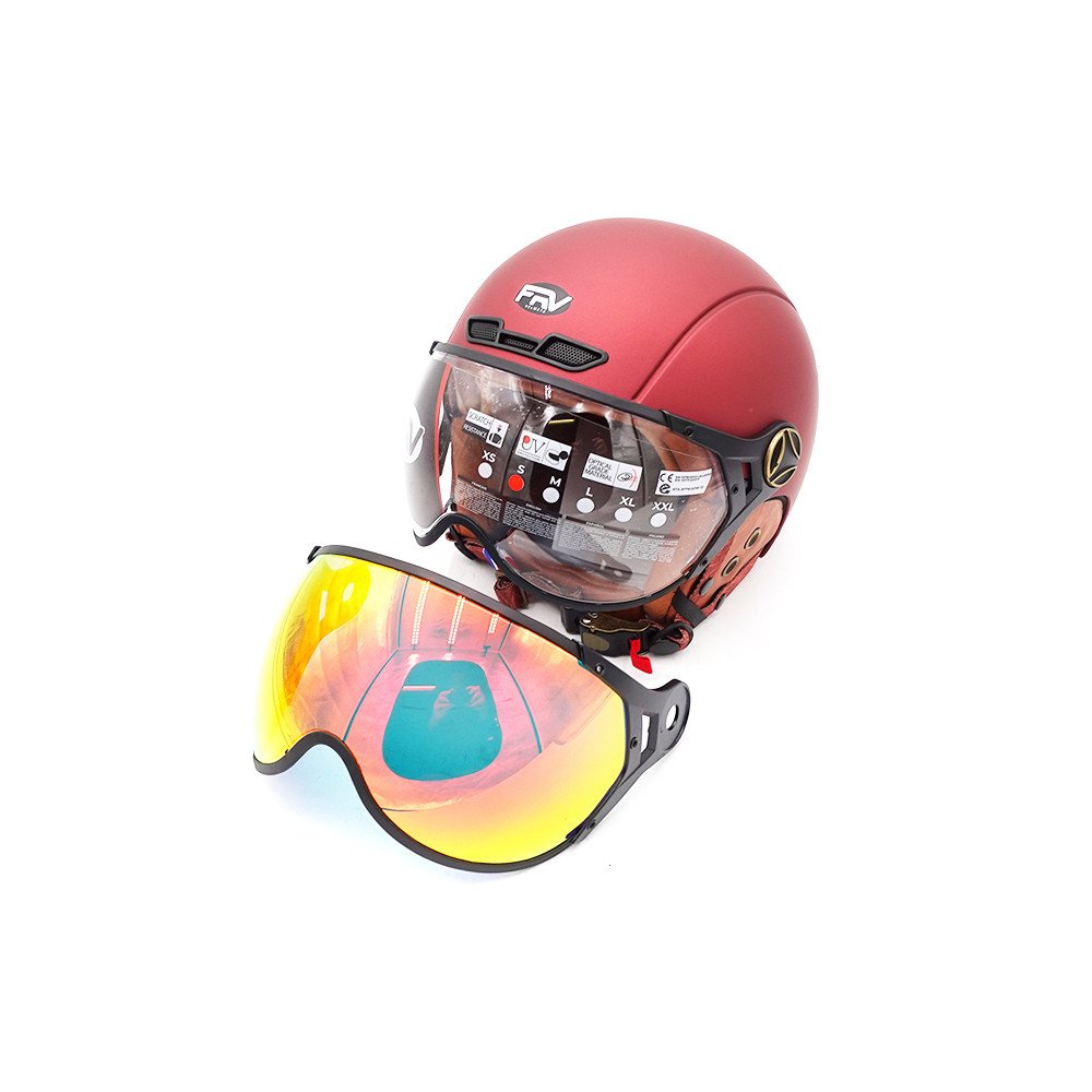 Casque JET bordeaux mat (taille XS à XXL) (L)