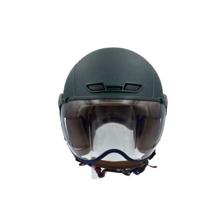 Casque JET vert mat caméléon (taille XS à XXL)