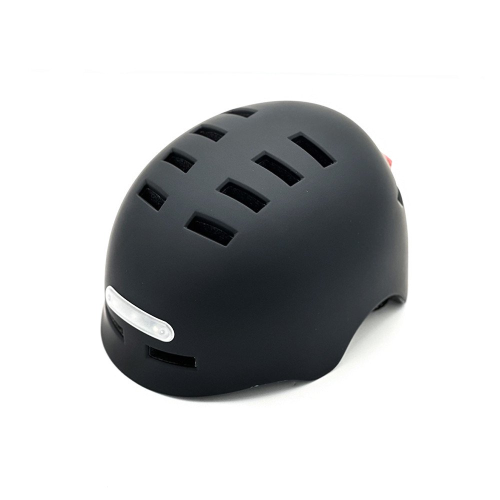 Casque trottinette noir avec LED (M)