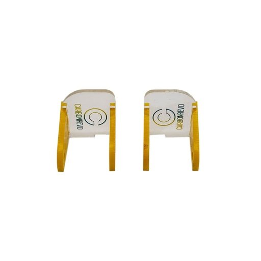 CARBON REVO CACHE POUR LED AVANT JAUNE - 1 PAIRE - DUALTRON RAPTOR/1/2/ULTRA