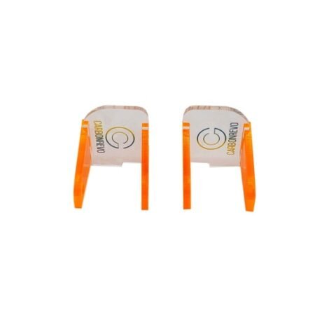 CARBONREVO CACHE POUR LED AVANT ORANGE TRANSLUCIDE - 1 PAIRE - DUALTRON RAPTOR