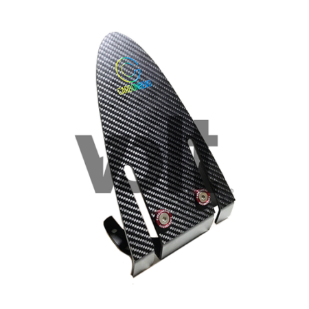 CARBON REVO GARDE BOUE ARRIÈRE V2 RALLONGÉ (RONDELLES ROUGES) - DUALTRON 1/2