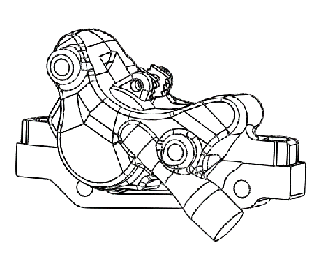 DUALTRON X LTD | FREIN HYDRAULIQUE 4 PISTONS AVANT (LEVIER, ETRIER CABLE)