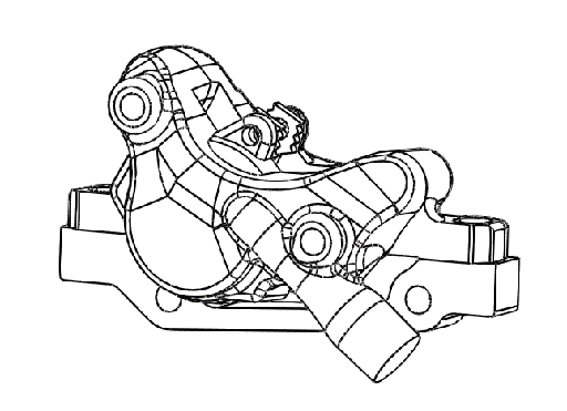 DUALTRON X LTD | FREIN HYDRAULIQUE 4 PISTONS AVANT (LEVIER, ETRIER CABLE)
