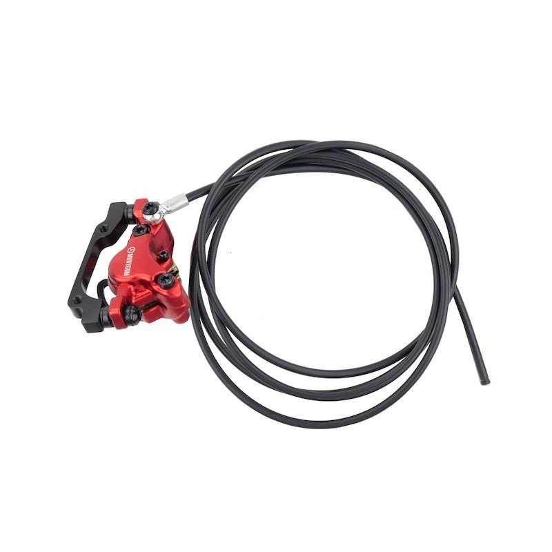 Étrier de frein hydraulique arrière double piston rouge